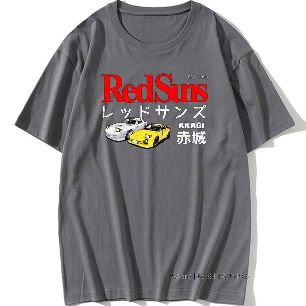 Mens Inițială D T Shirt Inițială D Akagi RedSuns T-Shirt 5x Tricou Bumbac Streetwear Grafic Drăguț Tricou Barbati Imagine 0