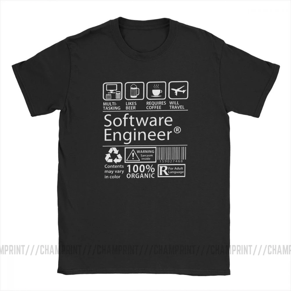 Inginer De Software De Programare T-Shirt Pentru Bărbați Mananci, Dormi Cod Repeta Programator Producător Minunat Bumbac Tricouri Tricou Plus Dimensiune Topuri Imagine 0