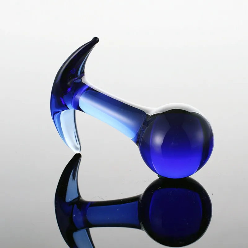Ancora Stil de Sticlă Pyrex Cristal Artificial Penis artificial Expander Anal Plug Mingea pentru Barbati Femei dominare sexuala Sclavie Adulti Jocuri de Sex de Produse Imagine 0