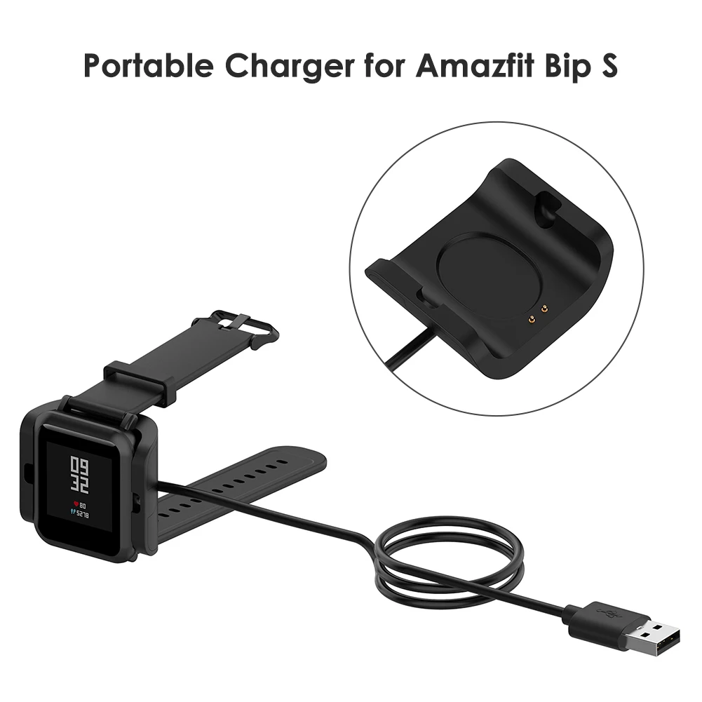Cablu de Încărcare USB Cradle Dock Încărcător Pentru Xiaomi Huami Amazfit Bip S (1s) A1805 A1916 Smartwatch Accesorii Imagine 0