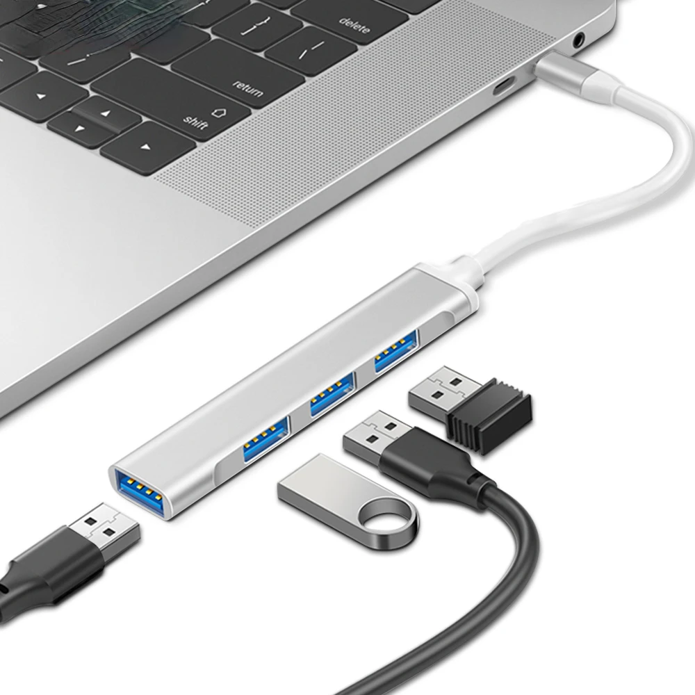 Anmck Tip C C HUB USB Dock 3.0 3.1 4 Port Multi Splitter Adaptor OTG Pentru Laptop Macbook Pro 15 Air Pro, Lenovo, HUAWEI, Xiaomi Imagine 1
