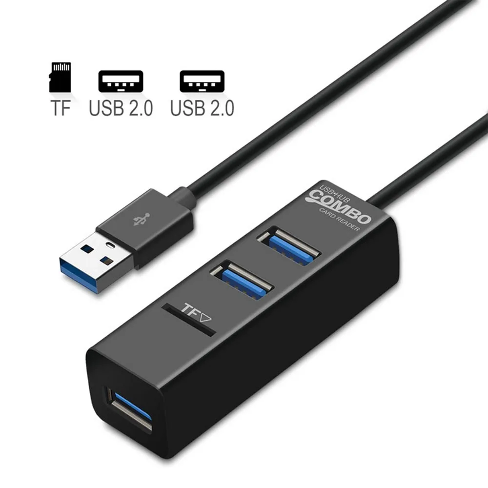 Mini Multi-Funcție USB 2.0 Unu-La-Trei HUB Cu Usb, TF Card Reader USB 3-Port HUB Extender Imagine 1