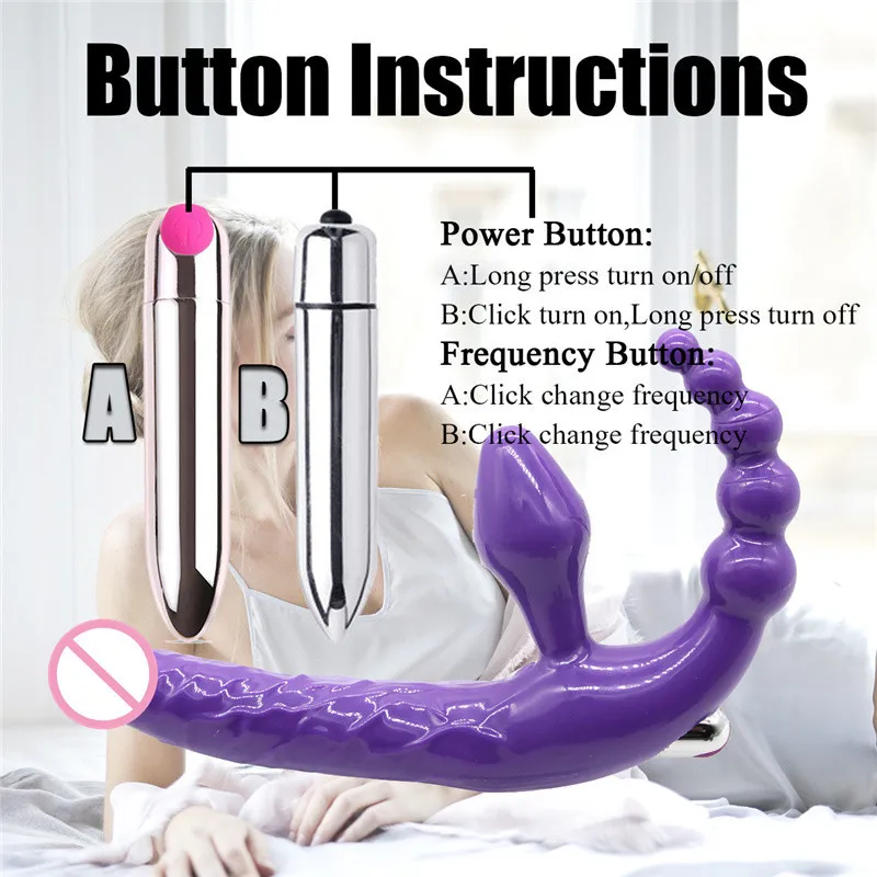 10 Viteza Vibrator Anal Plug Prostata Masaj Penis artificial Vibratoare cu Curea Pe Vibratoare Realiste pentru Femei penisului Penis artificial Lesbiene Jucarii Sexuale Imagine 1