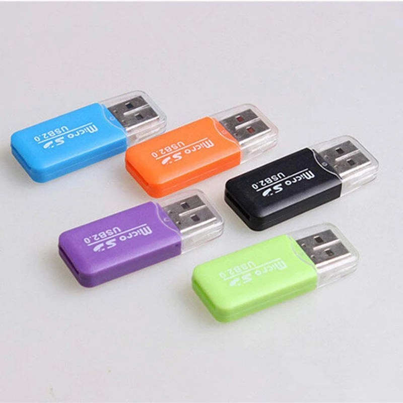 Mini Memorie TF Card Reader USB 2.0 Micro SD 8GB Flash Portabil din material Plastic Adaptor de Înaltă Calitate Pentru PC, Laptop SH Mobil Convertoare Imagine 1