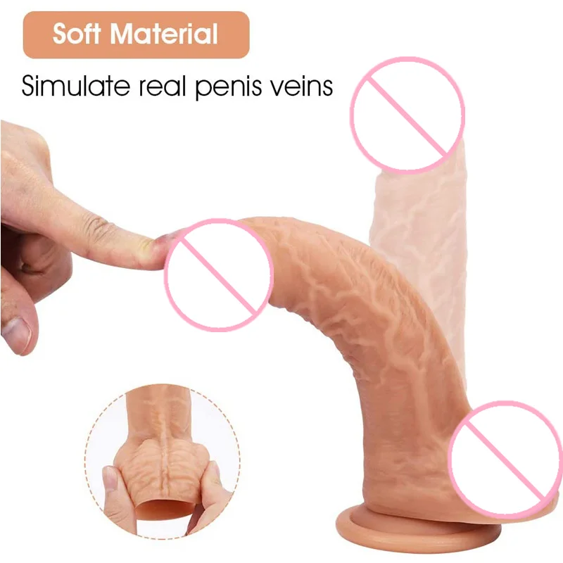 Simulare De Vibrații Vibrator Din Silicon Vibrator, Cu Bile Si Ventuza Pentru Femeie Realist Penis Artificial Vibratoare Pentru Femei Masturbare Imagine 1
