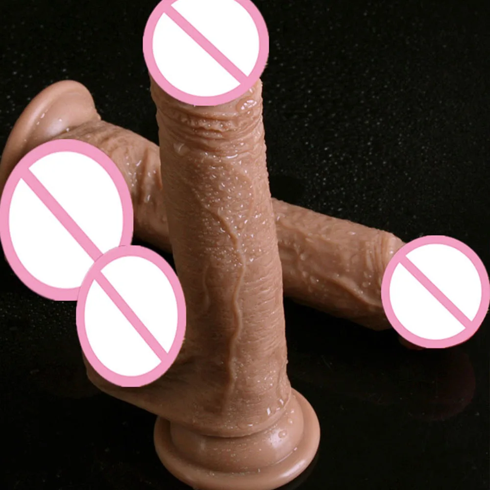 LINWO 7/8 Inch Imens Vibrator Realist din Silicon pentru Penis cu ventuza pentru Femei Masturbare Lesbain Jucărie Sexuală Imagine 1