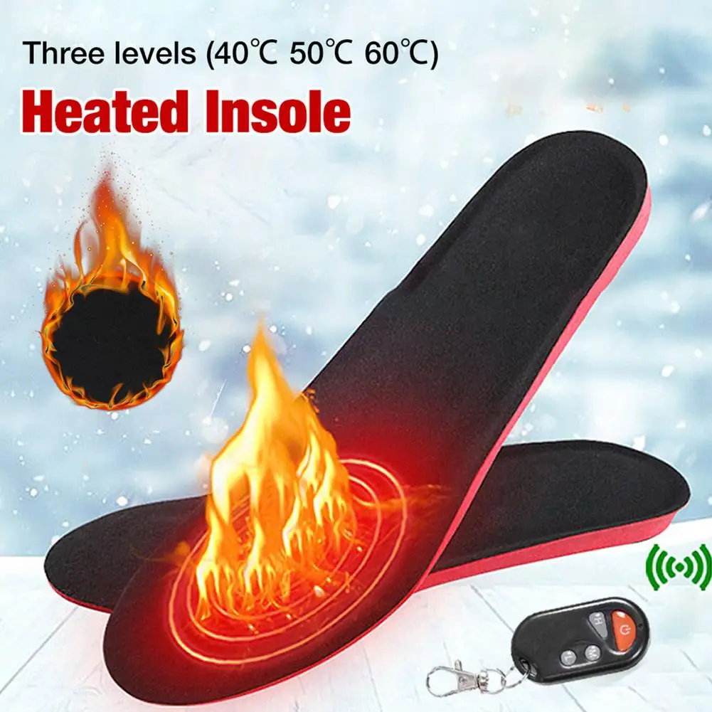 2100mAh Reîncărcabilă Încălzite Electric Tălpi interioare Control de la Distanță Electrice Incalzite Tălpi interioare de Iarnă Sport de Încălzire Cald Cizme Pantofi Pad Imagine 1
