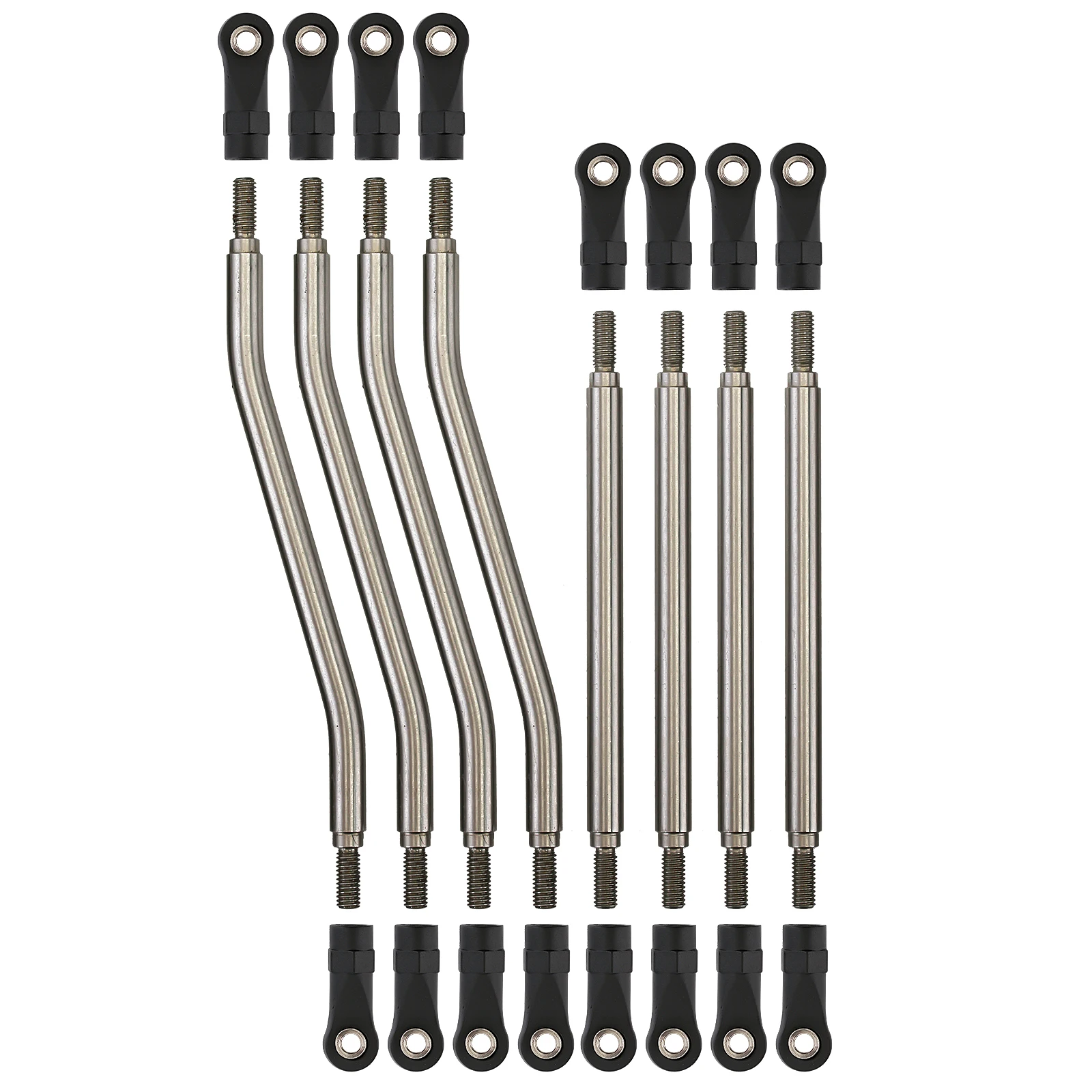 8pcs Metal Oțel Link-ul de&Plastic Rod End Neasamblate Kit pentru 1/10 Scale RC Șenile Mașină Axial Capra 1.9 UTB AXI03004 Imagine 1