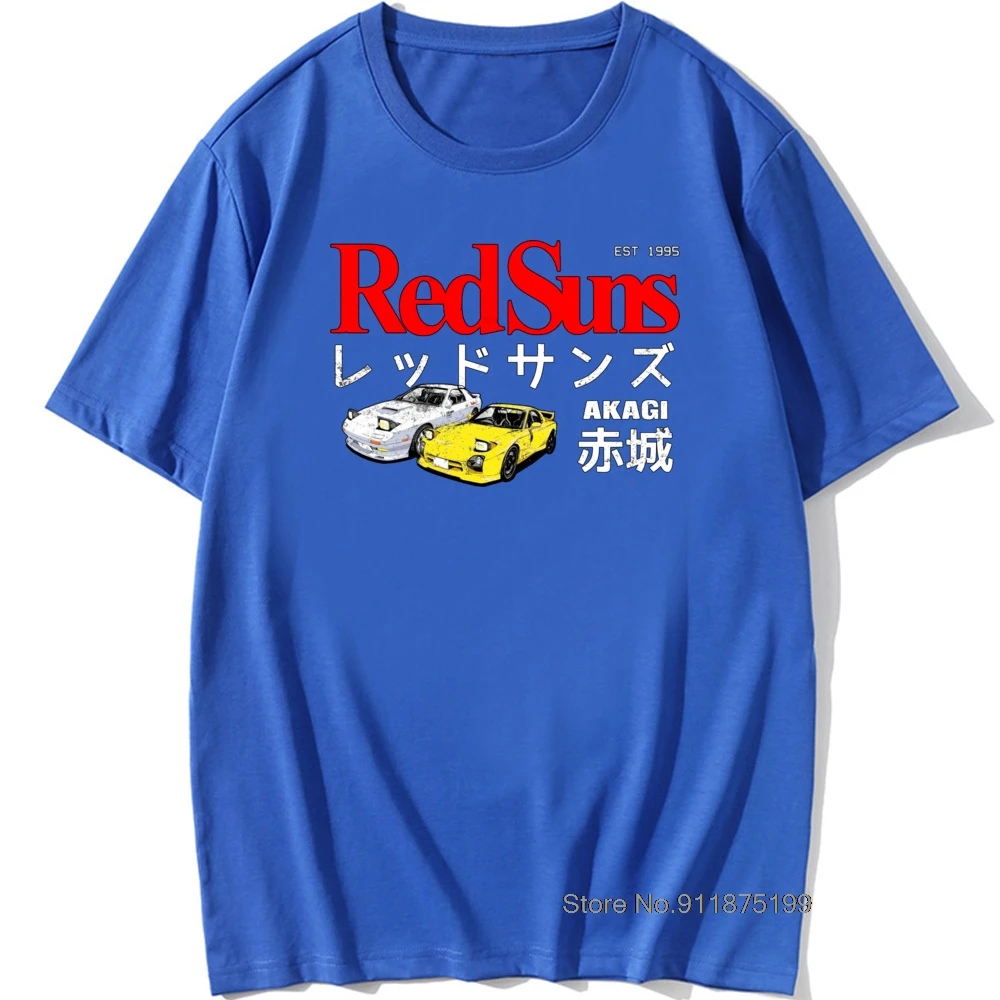 Mens Inițială D T Shirt Inițială D Akagi RedSuns T-Shirt 5x Tricou Bumbac Streetwear Grafic Drăguț Tricou Barbati Imagine 1
