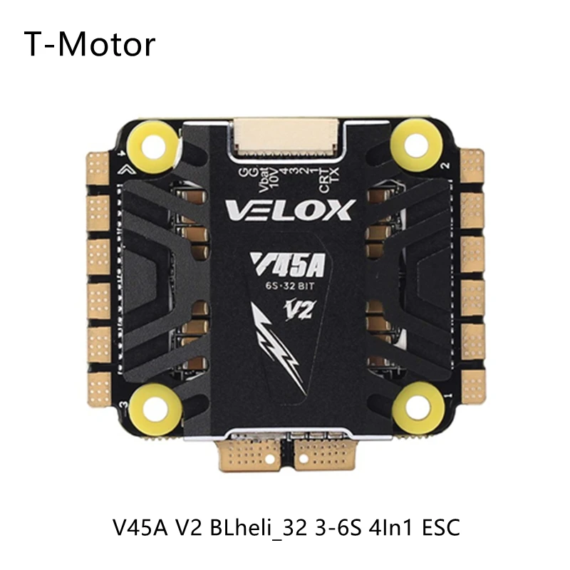 T-Motor VELOX PACER V45A V2 4in1 ESC 3-6S Lipo pe 32 de biți 10V/2A BEC Controler de Viteză pentru FPV Curse RC RC Drone Piese Imagine 2