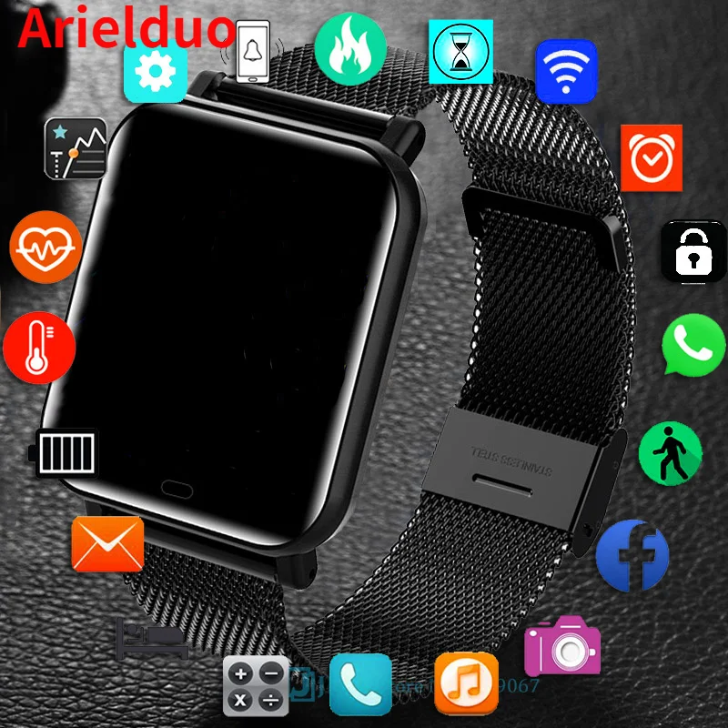 2021 Sport Fitness Ceas Inteligent Bărbați Femei Smartwatch Pentru Android iOS Inteligent Ceas rezistent la apa Bratara Fitness Tracker-Ceas Inteligent Imagine 2