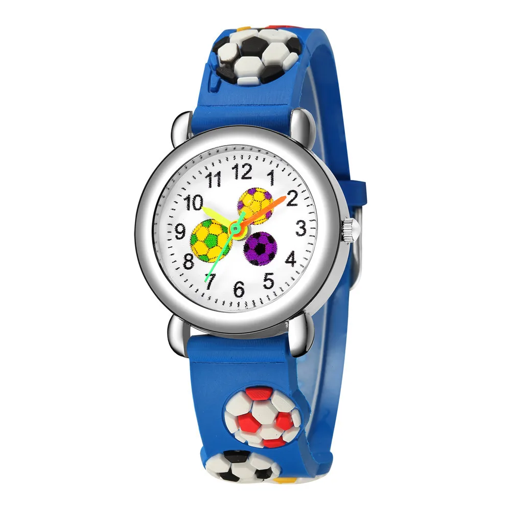 Copii Ceasuri Quartz de Desene animate 3D de Fotbal Ceas Curea din material Plastic Băieți Casual Sport Numeral Dial Watch Ceas Copii Imagine 2