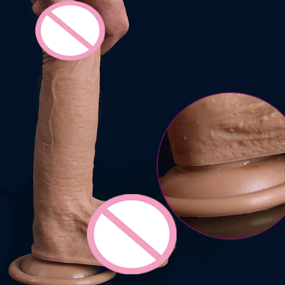 LINWO 7/8 Inch Imens Vibrator Realist din Silicon pentru Penis cu ventuza pentru Femei Masturbare Lesbain Jucărie Sexuală Imagine 2