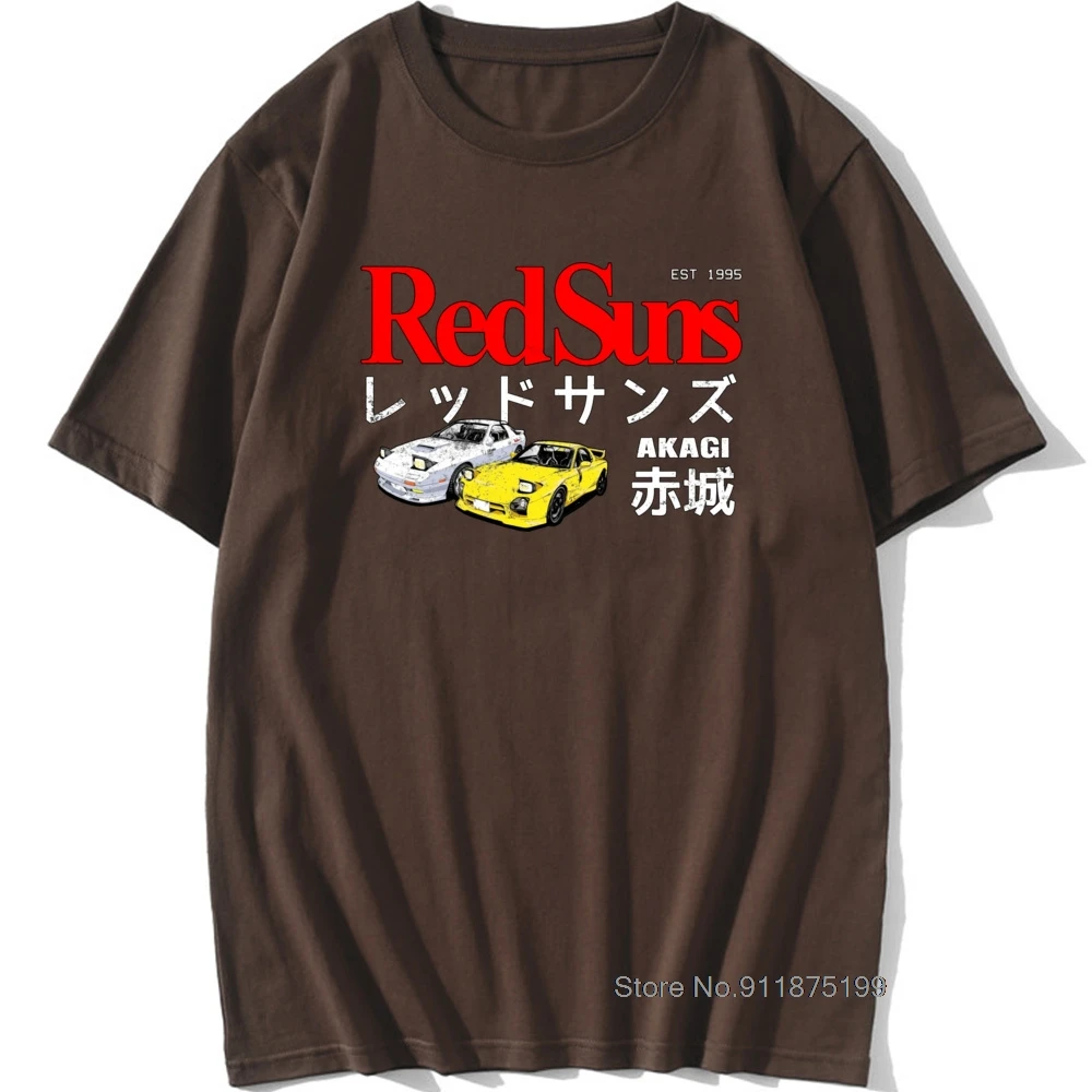 Mens Inițială D T Shirt Inițială D Akagi RedSuns T-Shirt 5x Tricou Bumbac Streetwear Grafic Drăguț Tricou Barbati Imagine 2