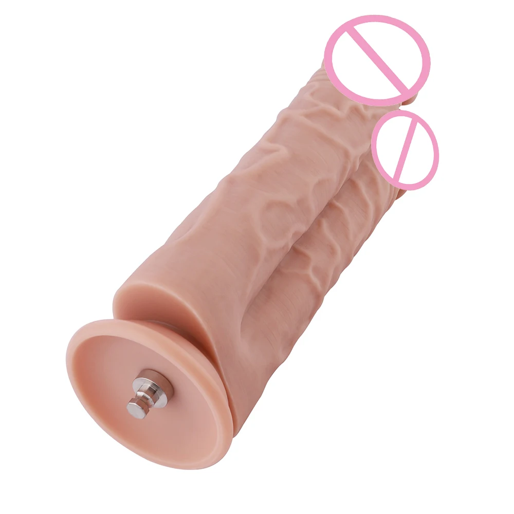 Hismith Două Cocoșilor O Gaura de Silicon Vibrator 20.8 cm lățime 18.6 cm Inseriabil KlicLok accesorii pentru masina de sex Uimitoare Jucarii Sexuale Imagine 2