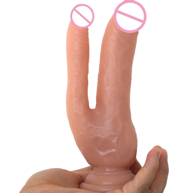LUUK Cap Dublu Vibrator Piele Sentiment Realist Penisului G-Spot Stimulare Vaginala Jucarii Sexuale pentru Femeile de sex Feminin Masturbator Sex-Shop Imagine 3
