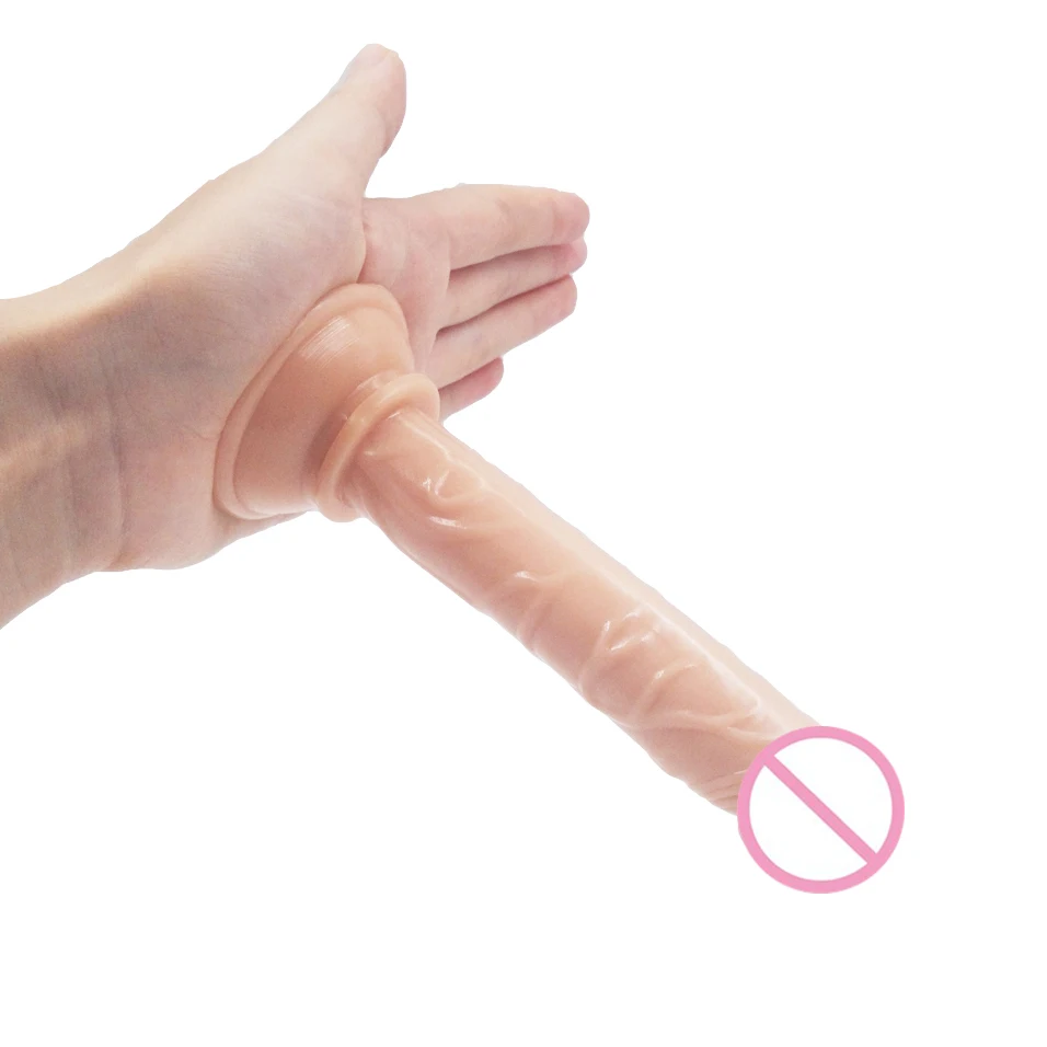 CamaTech Realist Carne de Silicon Vagin Vibrator w/ ventuza Puternica G-Spot Masturbator Anal Plug Flexibil Pizde Penis Pentru Femei Imagine 3