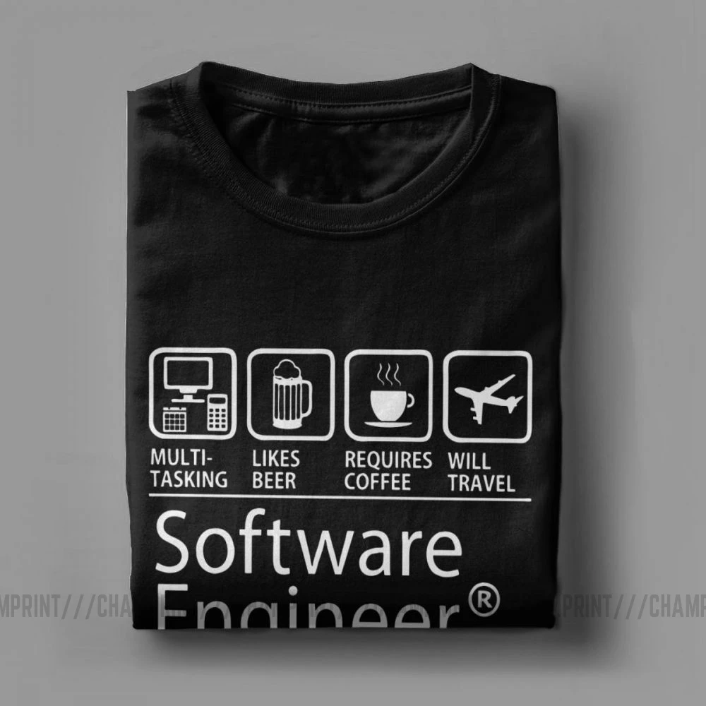Inginer De Software De Programare T-Shirt Pentru Bărbați Mananci, Dormi Cod Repeta Programator Producător Minunat Bumbac Tricouri Tricou Plus Dimensiune Topuri Imagine 3