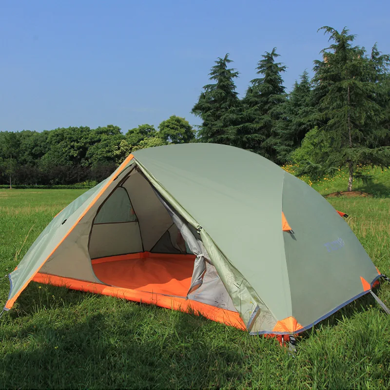 2 Persoane Cort De Camping Drumetii 3 Sezoane Dublu Strat Impermeabil Ușor Turist Cu Rucsacul În Spate Corturi, Echipament De Camping În Aer Liber Imagine 4