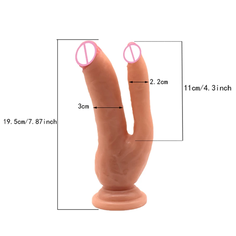 LUUK Cap Dublu Vibrator Piele Sentiment Realist Penisului G-Spot Stimulare Vaginala Jucarii Sexuale pentru Femeile de sex Feminin Masturbator Sex-Shop Imagine 4