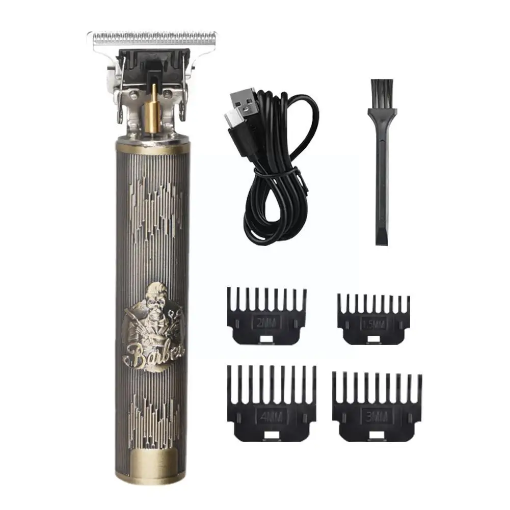 De Vânzare La Cald Vintage Electric Cu Acumulator Masina De Tuns Părul Profesionale De Frizerie Pentru Bărbați Tuns Aparat De Ras Barba Lumina K3w0 Imagine 4