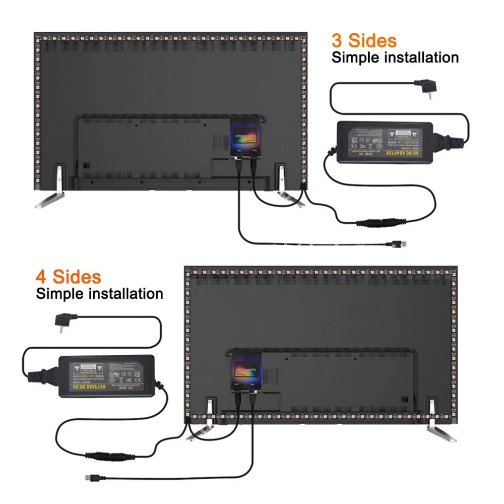 5V Ambibox WS2812B SK6812 Lumină Ambientală Controler Pentru LED RGB Benzi Bandă Vis de Culoare Monitor de PC cu Ecran de Fundal Noi Imagine 4