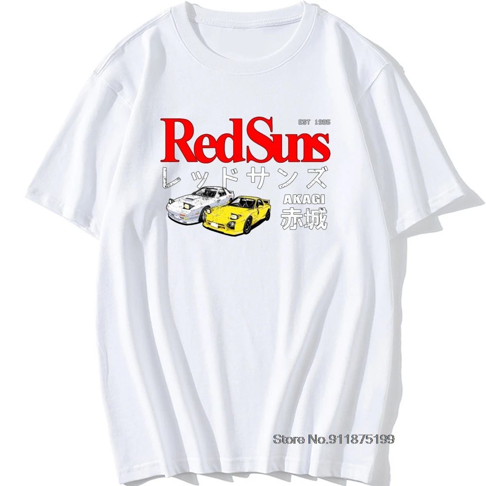 Mens Inițială D T Shirt Inițială D Akagi RedSuns T-Shirt 5x Tricou Bumbac Streetwear Grafic Drăguț Tricou Barbati Imagine 4