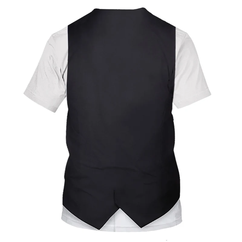 Noua Moda Fals Două Piese 3D T-Shirt Digitale Imprimate Barbati Topuri Tricouri Amuzante Cosplay Copii Tricou Fals Costum Bărbați Femei Tricou 2022 Imagine 4