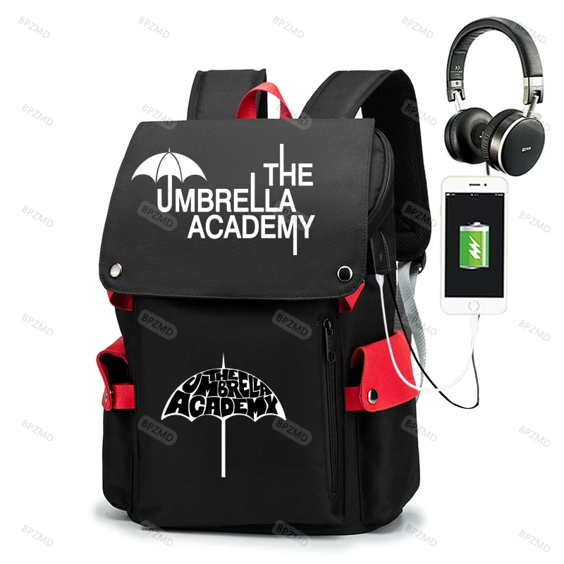 Umbrela Academiei Rucsac Pentru Adolescenti USB Capacitatea de Încărcare Saci de Școală Lightware Moale Mochilas Sac Un Dos Imagine 4