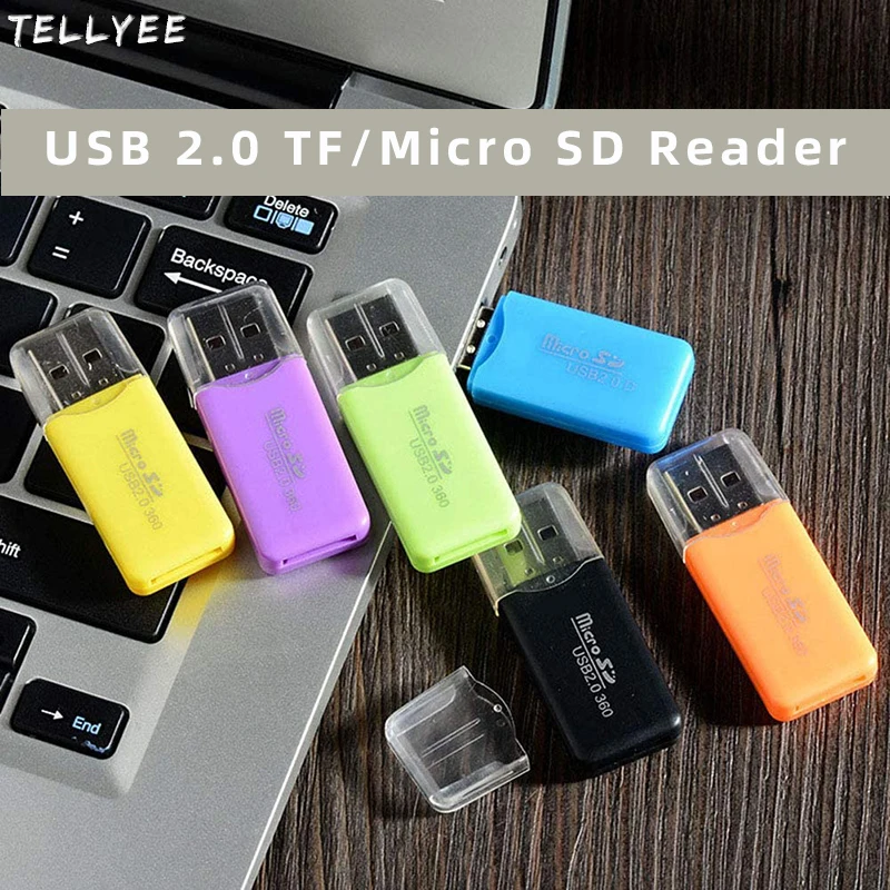 Mini Memorie TF Card Reader USB 2.0 Micro SD 8GB Flash Portabil din material Plastic Adaptor de Înaltă Calitate Pentru PC, Laptop SH Mobil Convertoare Imagine 5