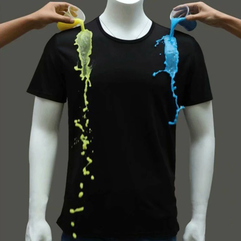 Uscare rapidă Matase de Gheață Tricou Barbati Supradimensionat Tricou de Vara cu maneci Respirabil Tricouri Culoare Solidă Vrac O-gât Haine Barbati Imagine 5