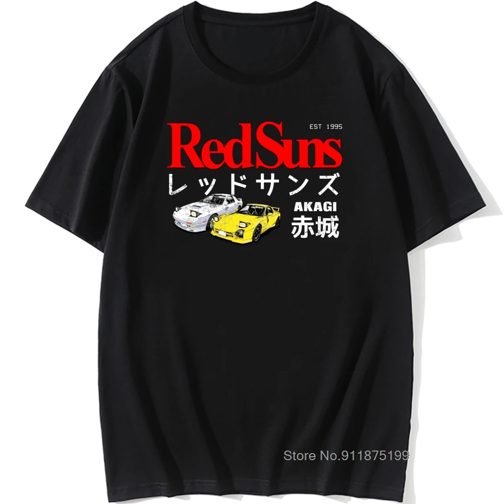 Mens Inițială D T Shirt Inițială D Akagi RedSuns T-Shirt 5x Tricou Bumbac Streetwear Grafic Drăguț Tricou Barbati Imagine 5