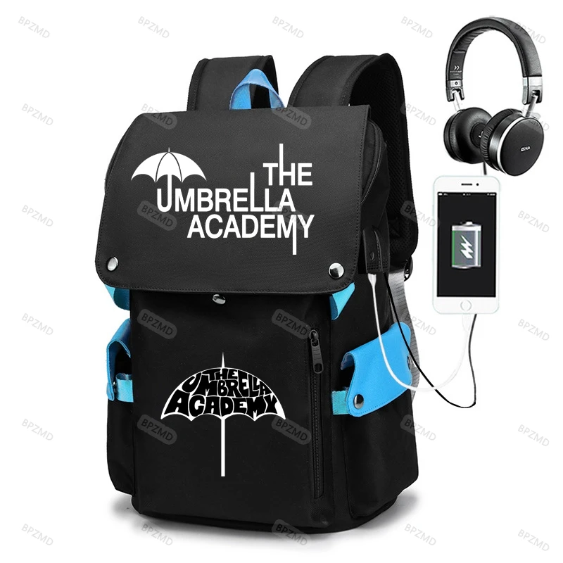 Umbrela Academiei Rucsac Pentru Adolescenti USB Capacitatea de Încărcare Saci de Școală Lightware Moale Mochilas Sac Un Dos Imagine 5